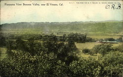 Panorama View of Sonoma Valley Postcard