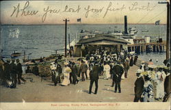 Boat Landing, Rocky Point Narragansett Bay, RI Postcard Postcard Postcard