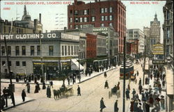 Third and Grand Ave., Looking East Postcard