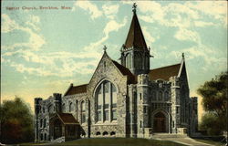 Baptist Church Brockton, MA Postcard Postcard 