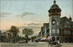 Coolidge Corner and Beacon Street Brookline, MA Postcard Postcard Postcard
