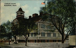 Central School Mansfield, MA Postcard Postcard Postcard