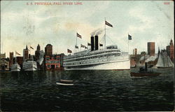 S.S. "Priscilla" - Fall RIver Line Postcard