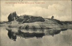 The Rock Across From The Oyster House, Touisset Neck Massachusetts Postcard Postcard Postcard