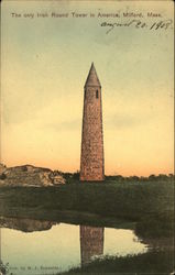 Irish Round Tower Milford, MA Postcard Postcard Postcard