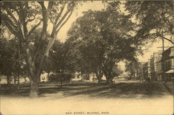 Main Street Milford, MA Postcard Postcard Postcard