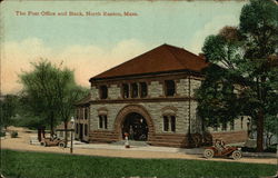 The Post Office and Bank North Easton, MA Postcard Postcard Postcard