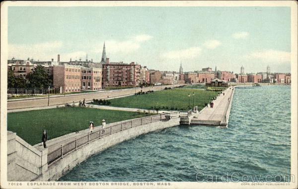 Esplanade from West Boston Bridge Massachusetts