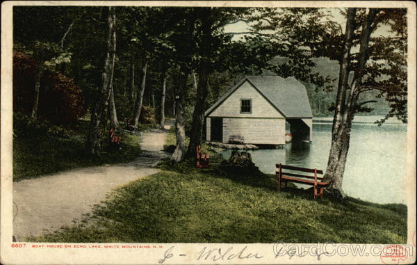 Boat House on Echo Lake, White Mountains North Conway New Hampshire