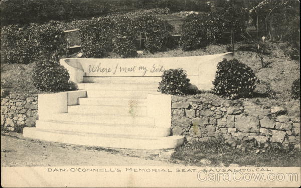 Dan. O'Connell's Memorial Seat Sausalito California