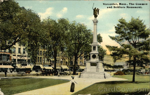 The Common and Soldiers Monument Worcester Massachusetts