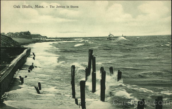 The Jetties in a Storm Oak Bluffs Massachusetts