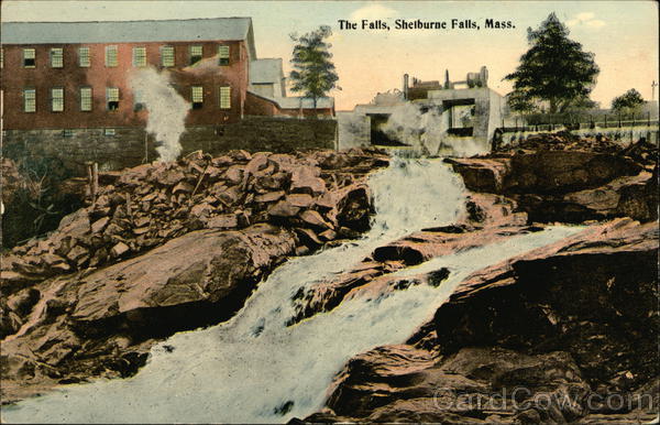 The Falls Shelburne Falls, MA Postcard