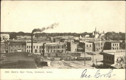 Bird's Eye View of Business District Grinnell, IA Postcard Postcard Postcard