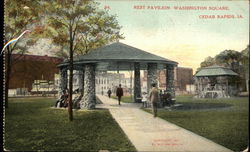 Rest Pavilion - Washington Square Cedar Rapids, IA Postcard Postcard Postcard