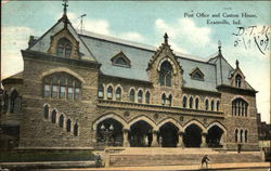 Post Office and Custom House Evansville, IN Postcard Postcard Postcard