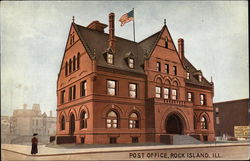 Post Office Rock Island, IL Postcard Postcard Postcard