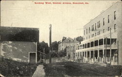 Looking West on Central Avenue Postcard