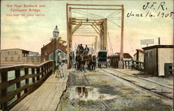 Old New Bedford and Fairhaven Bridge Massachusetts Postcard Postcard Postcard