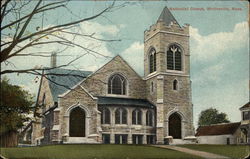 Methodist Church and Grounds Whitinsville, MA Postcard Postcard Postcard