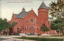 First Congregational Church Elgin, IL Postcard Postcard Postcard