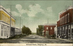 Edward Street Ridgway, IL Postcard Postcard Postcard