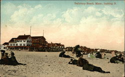 Salisbury Beach, Mass., Looking N. Massachusetts Postcard Postcard Postcard