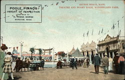 Theatre and Boardwalk, Wonderland Park, Revere Beach Postcard