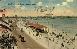 The Boulevard, Revere Beach Massachusetts Postcard Postcard Postcard