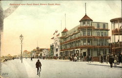 Boulevard Near Band Stand, Rwevere Beach Postcard