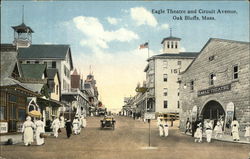 Eagle Theater and Circuit Avenue Oak Bluffs, MA Postcard Postcard Postcard