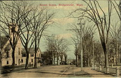 Street Scene Bridgewater, MA Postcard Postcard Postcard