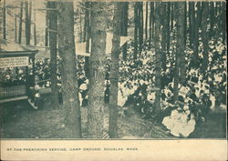 At The Preaching Service, Camp Ground Postcard