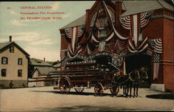 Central Station, Framingham Fire Department Massachusetts Postcard Postcard 