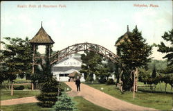 Rustic Arch at Mountain Park Holyoke, MA Postcard Postcard Postcard