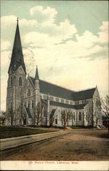 St. Mary's Church Lawrence, MA Postcard Postcard Postcard