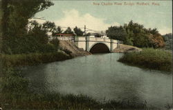 New Charles River Bridge Medfield, MA Postcard Postcard Postcard