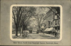 Main Street, North from Randolph Square Massachusetts Postcard Postcard Postcard