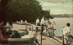 Boating on Glen Echo Lake Stoughton, MA Postcard Postcard Postcard