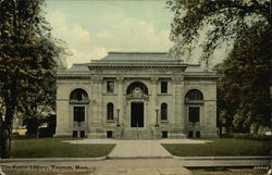Street View of the Public Library Taunton, MA Postcard Postcard Postcard