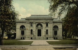 Street View of the Public Library Postcard