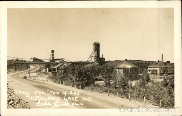 Road Along the Mile of Gold in Kirkland Lake, Ontario Canada