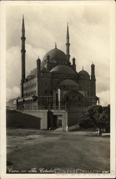 Black and White Photo of the Citadel in Cario, Egypt