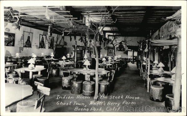 Indian Room of the Steak House, Ghost Town, Knott's Berry Farm Buena Park California
