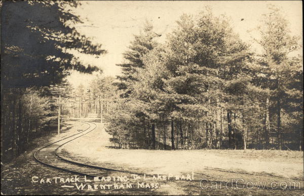 Car Track Leading to Lake Pearl Wrentham Massachusetts