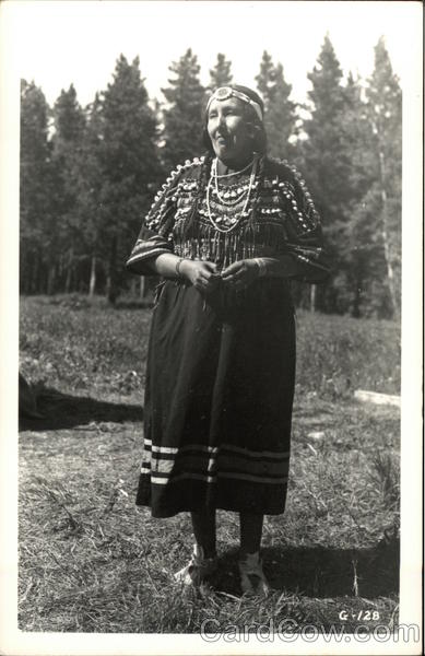 American Indian Woman in Native Attire Native Americana
