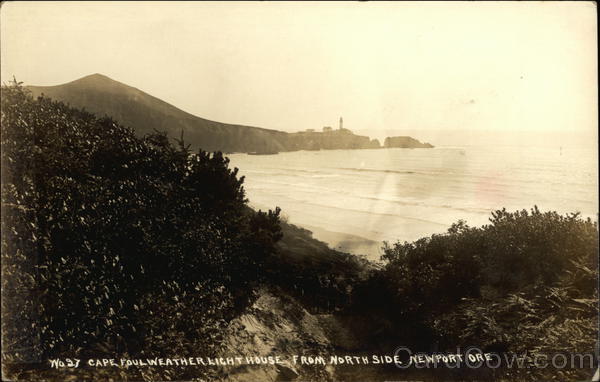 Cape Foulweather Lighthouse From North Side Newport Oregon