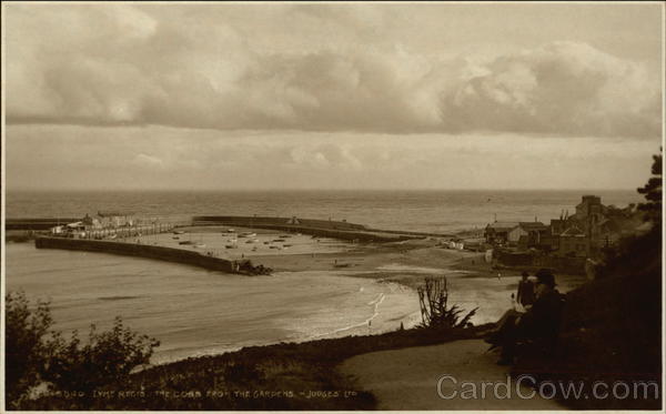The Cobb from The Gardens Lyme Regis England Dorset