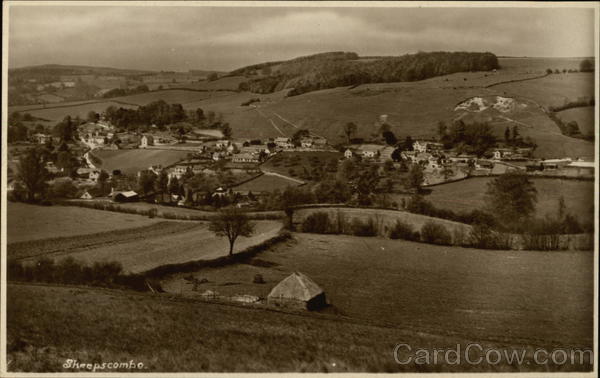 View over Village Branscombe England