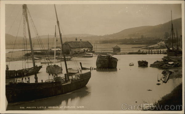 Pretty Little Harbor At Porlock Weir Somerset England